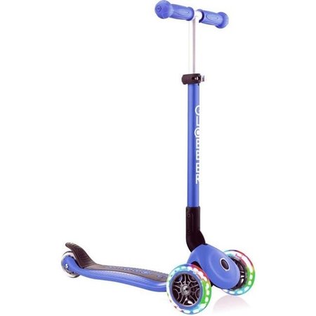 GLOBBER Globber 432-100 Primo Foldable Scooter with Lights; Navy Blue 432-100